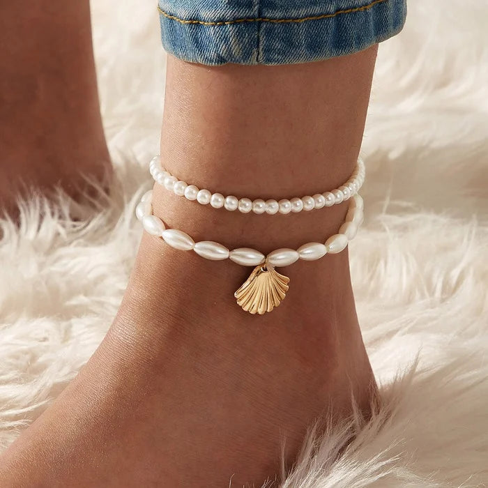 Butterfly & Heart Anklet Set