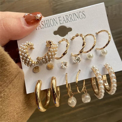 Boho Pearl Hoops