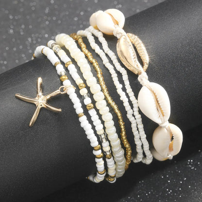 Boho Starfish Anklet Set