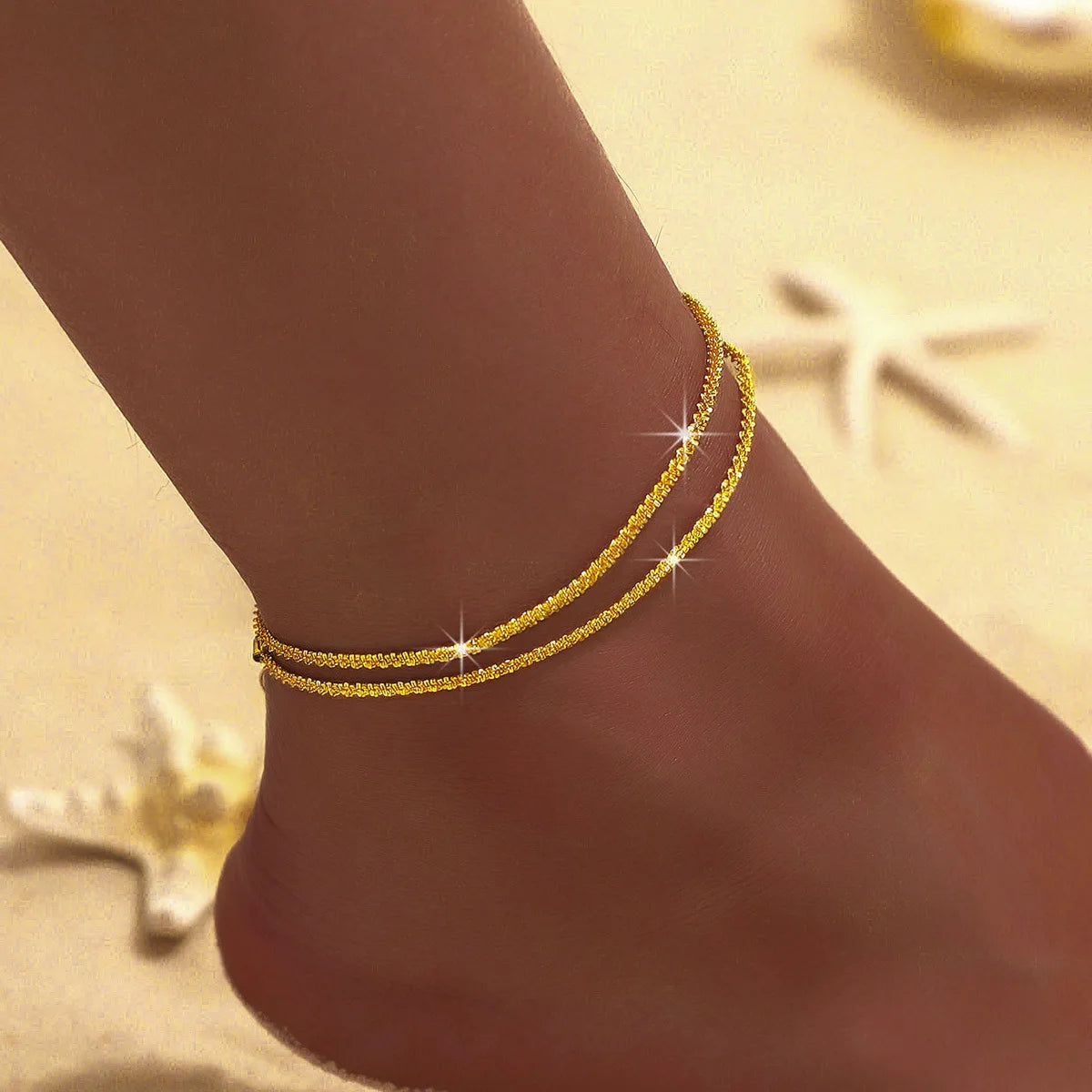 Starry Silver Anklet