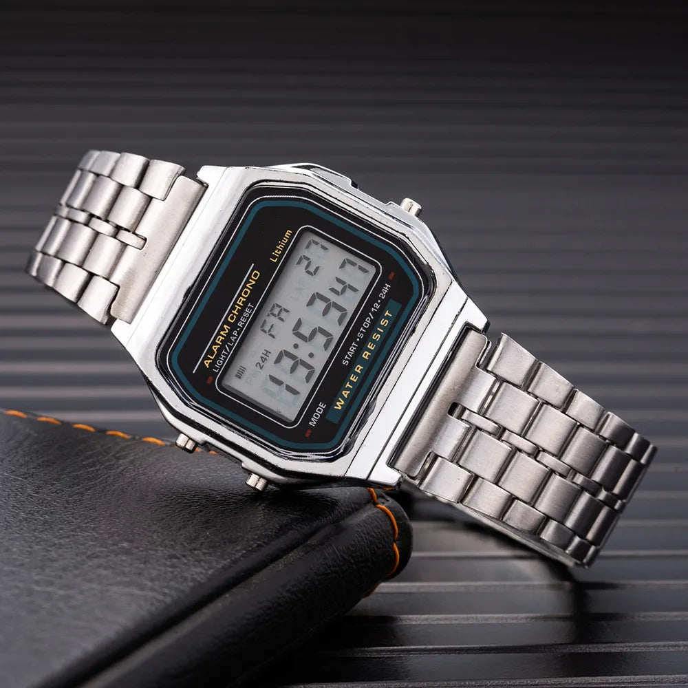 LumiSteel Digital Watch