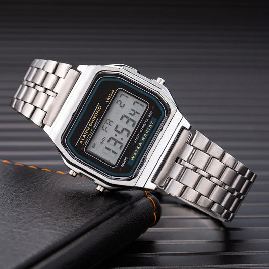 LumiSteel Digital Watch