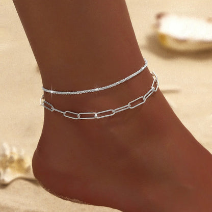 Starry Silver Anklet