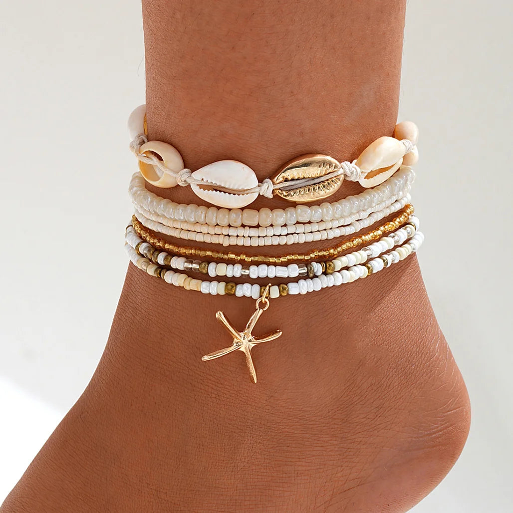 Butterfly & Heart Anklet Set