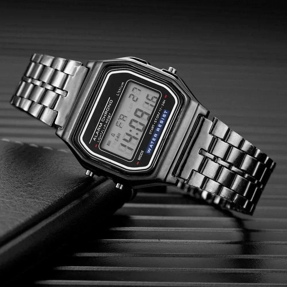 LumiSteel Digital Watch